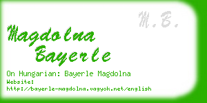 magdolna bayerle business card